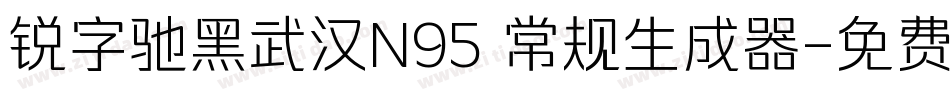 锐字驰黑武汉N95 常规生成器字体转换